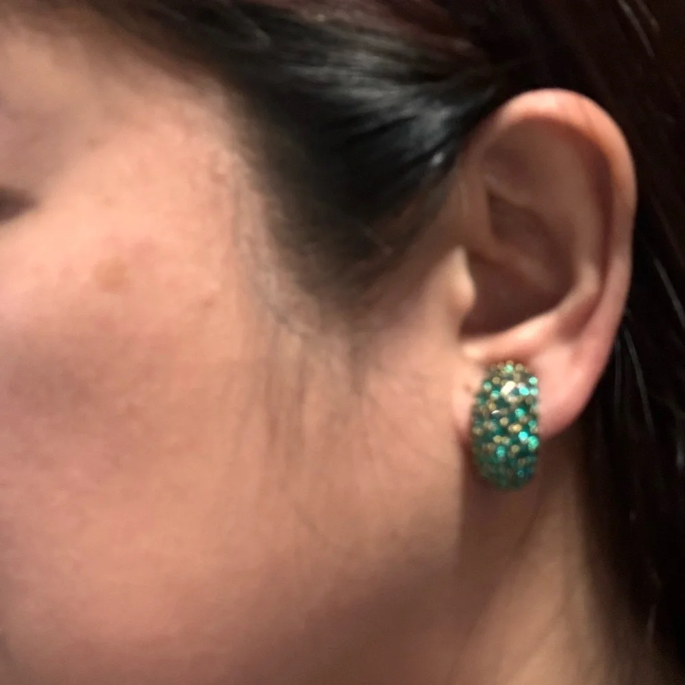 Heidi Daus Hoop Clip - On Fashion Earrings X2 - Picture 2 of 8